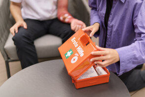 Erste Hilfe Situation: Brandwunde